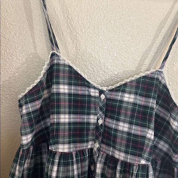 Vintage Victoria's Secret Gold Label Nightgown Country Cotton Tartan Plaid L - Picture 4 of 8